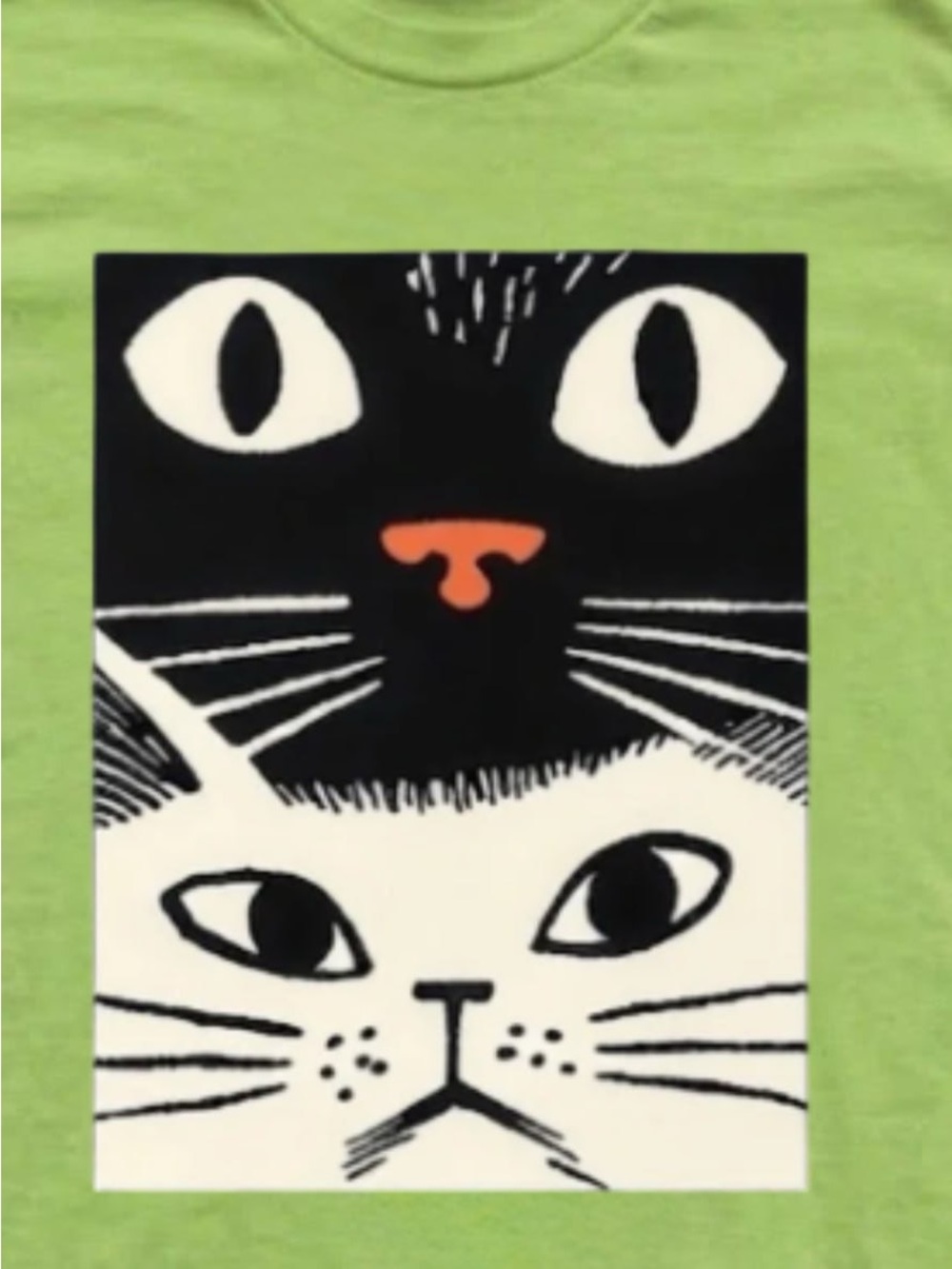 Gildan Kiwi Green Cat Stack Graphic Tee - Picture 2 of 3